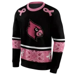 louisville cardinals awareness ribbon black pink hoodie best selling