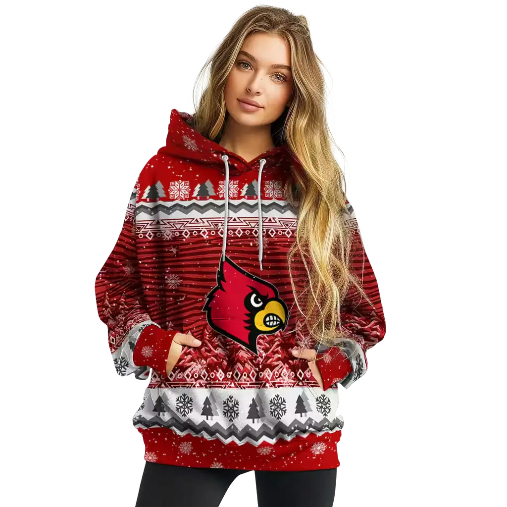 louisville cardinals christmas trees red hoodie high quality louisville cardinals christmas trees red hoodie high quality
