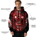 louisville cardinals demonic skull red black hoodie best selling