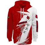louisville cardinals dynamic slash red white hoodie best selling