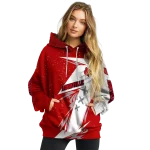 louisville cardinals dynamic slash red white hoodie best selling