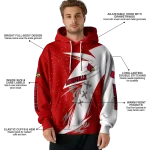 louisville cardinals dynamic slash red white hoodie best selling