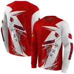 louisville cardinals dynamic slash red white hoodie best selling