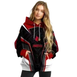 louisville cardinals futuristic pattern red black hoodie best selling