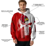louisville cardinals graphic punisher red white hoodie best selling