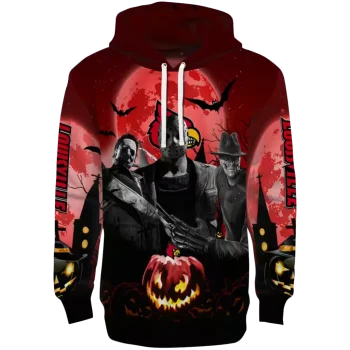 louisville cardinals halloween vibes red black hoodie best selling