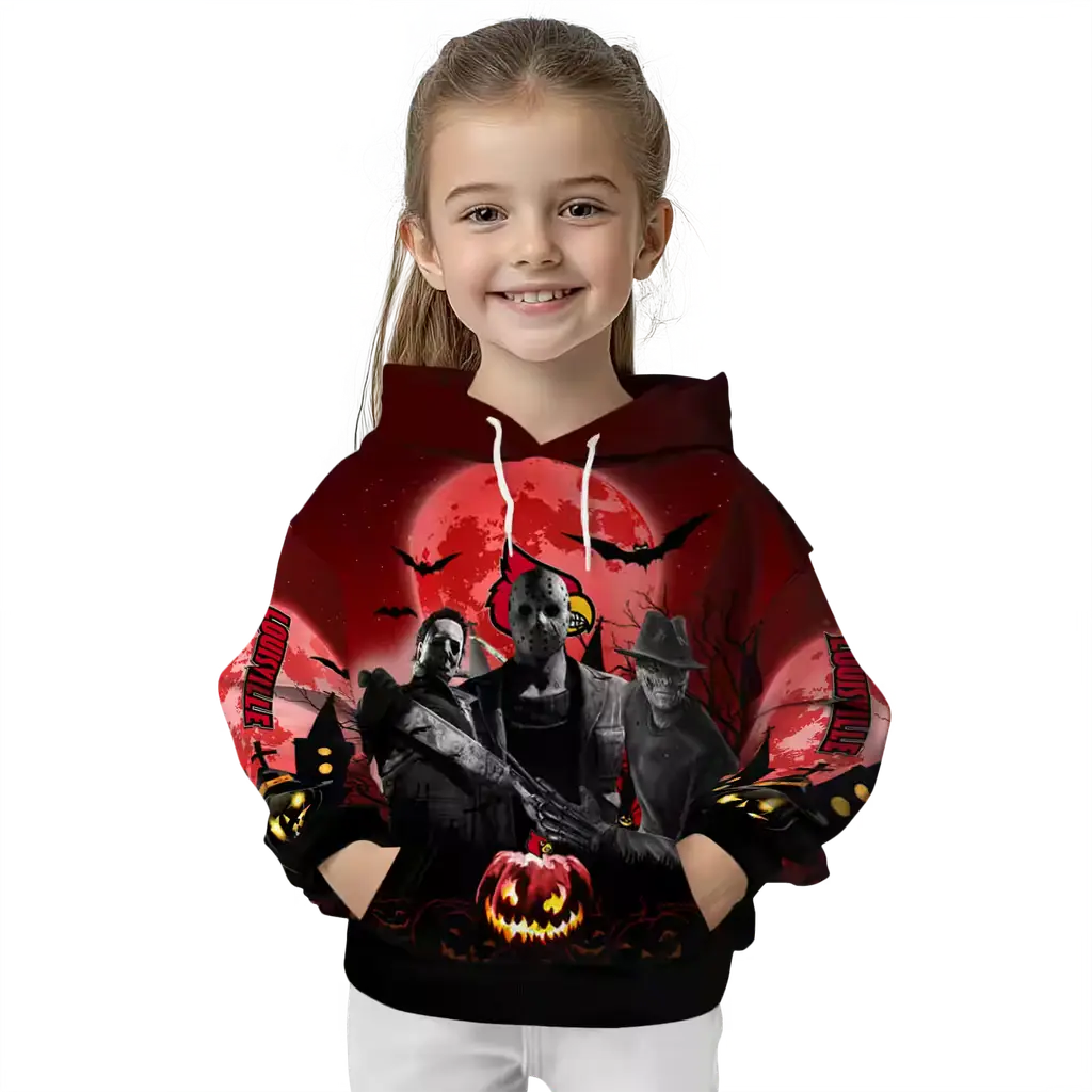 louisville cardinals halloween vibes red black hoodie top rated louisville cardinals halloween vibes red black hoodie top rated