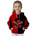 louisville cardinals heartbeat graphic red hoodie best selling