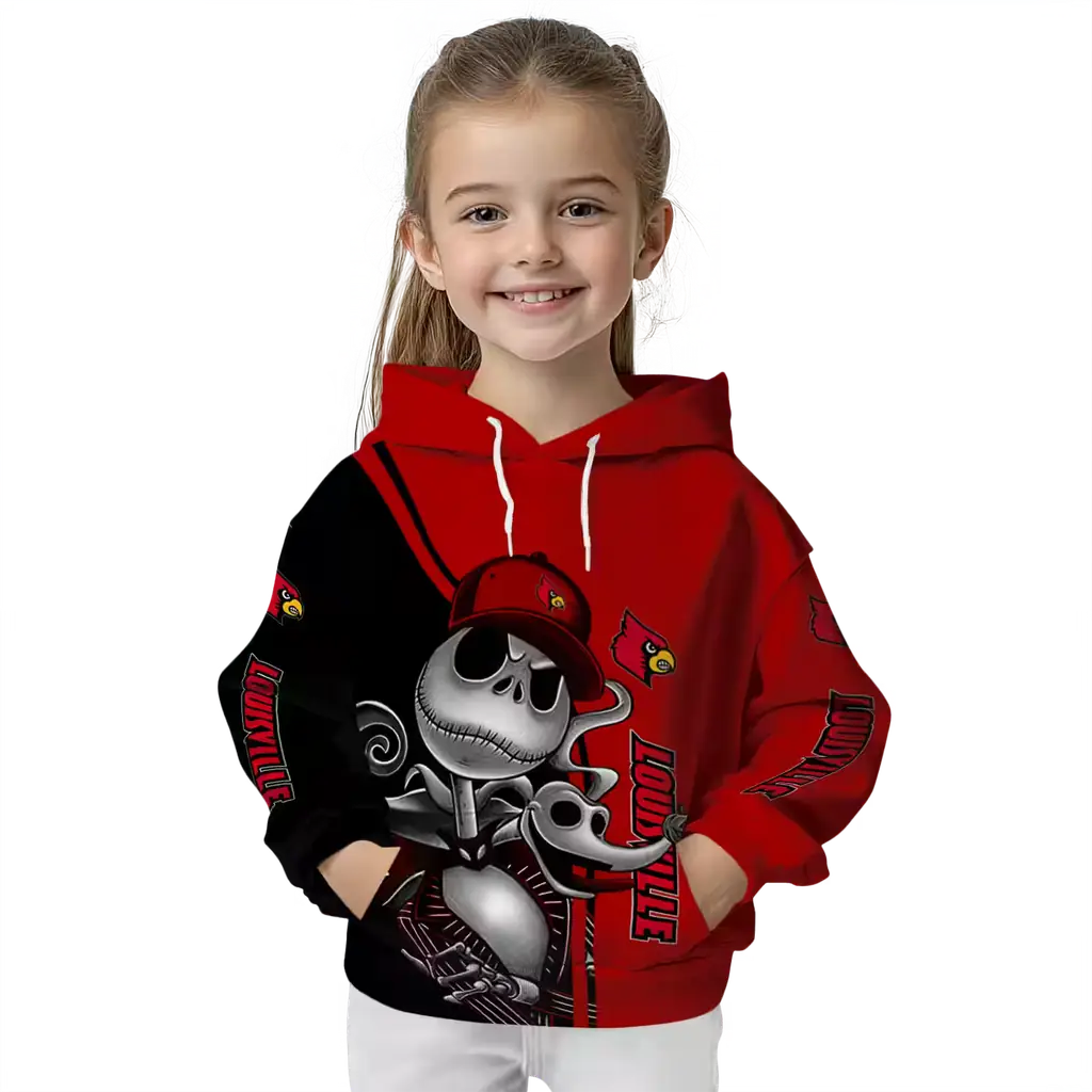 louisville cardinals jack skellington red hoodie top rated louisville cardinals jack skellington red hoodie top rated