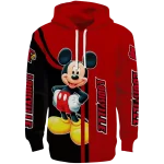 louisville cardinals mickey mouse red black hoodie best selling