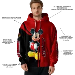 louisville cardinals mickey mouse red black hoodie best selling