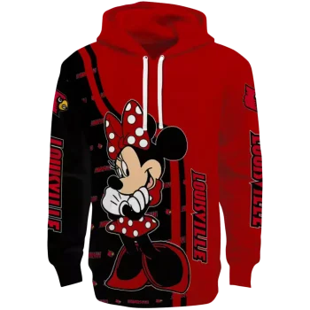 louisville cardinals minnie mouse red hoodie best selling
