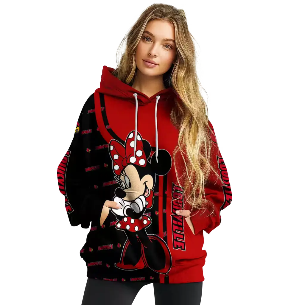 louisville cardinals minnie mouse red hoodie high quality louisville cardinals minnie mouse red hoodie high quality