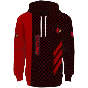 louisville cardinals monogram pattern red hoodie best selling