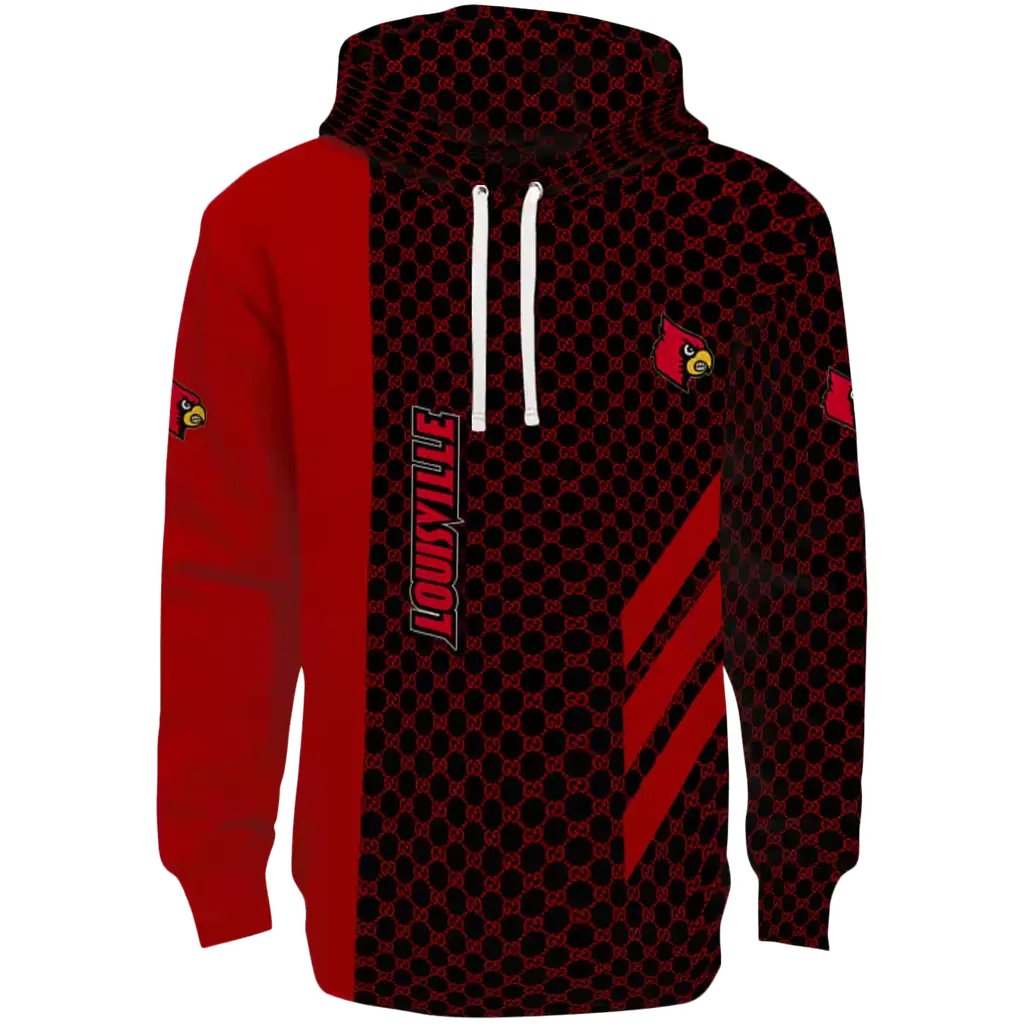 louisville cardinals monogram pattern red hoodie best selling louisville cardinals monogram pattern red hoodie best selling
