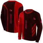 louisville cardinals monogram pattern red hoodie best selling