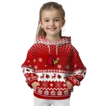 louisville cardinals reindeer motif red hoodie best selling