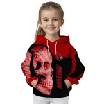 louisville cardinals skull motif red black hoodie best selling
