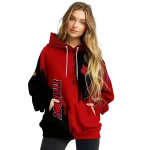 louisville cardinals splatter effect red hoodie best selling