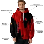 louisville cardinals splatter effect red hoodie best selling