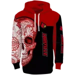 louisville cardinals sugar skull red black hoodie best selling