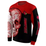 louisville cardinals sugar skull red black hoodie best selling