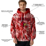 louisville cardinals tie dye pattern red hoodie best selling