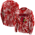 louisville cardinals tie dye pattern red hoodie best selling