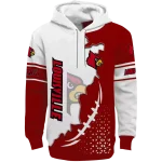 louisville cardinals triangular pattern red white hoodie best selling