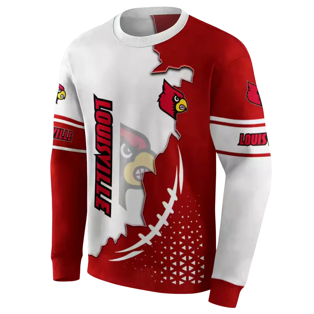 louisville cardinals triangular pattern red white hoodie new arrival louisville cardinals triangular pattern red white hoodie new arrival