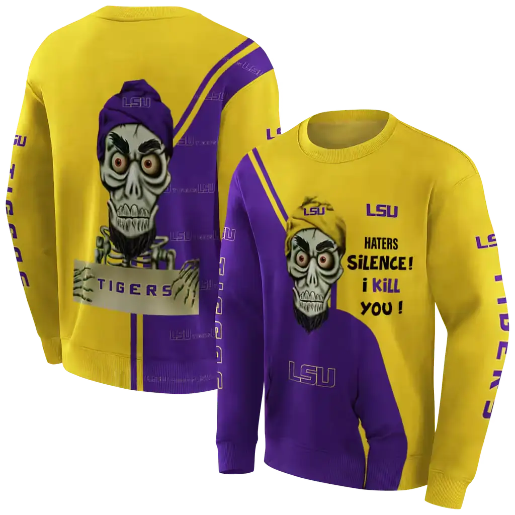 lsu tigers achmed skull purple hoodie premium grade lsu tigers achmed skull purple hoodie premium grade