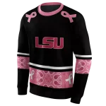 lsu tigers awareness ribbon black pink hoodie best selling