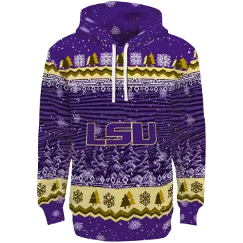 lsu tigers christmas trees purple hoodie best selling