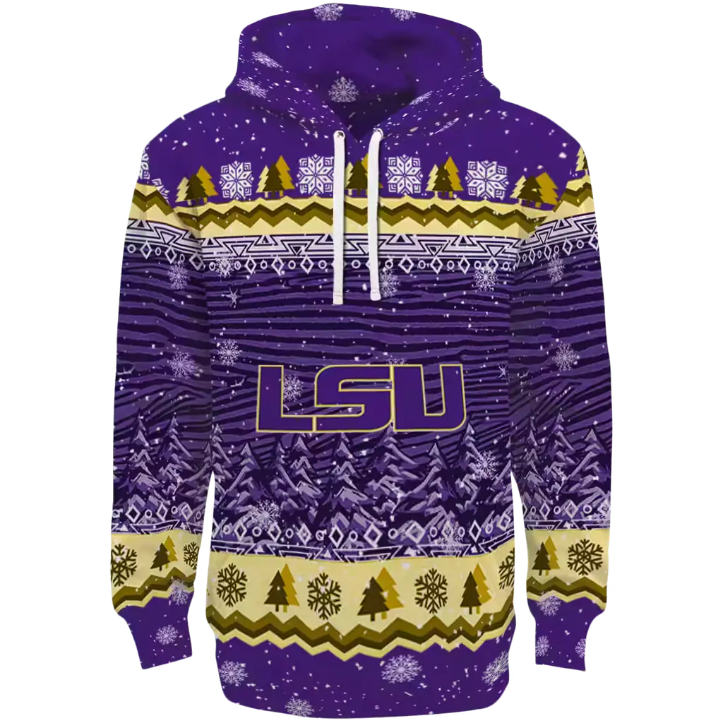 lsu tigers christmas trees purple hoodie best selling lsu tigers christmas trees purple hoodie best selling