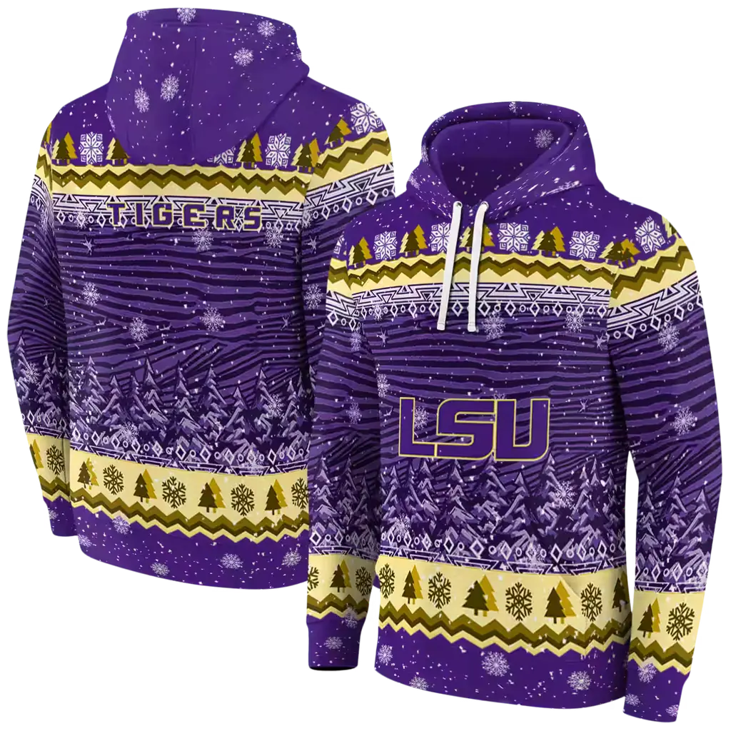 lsu tigers christmas trees purple hoodie fashion forward lsu tigers christmas trees purple hoodie fashion forward