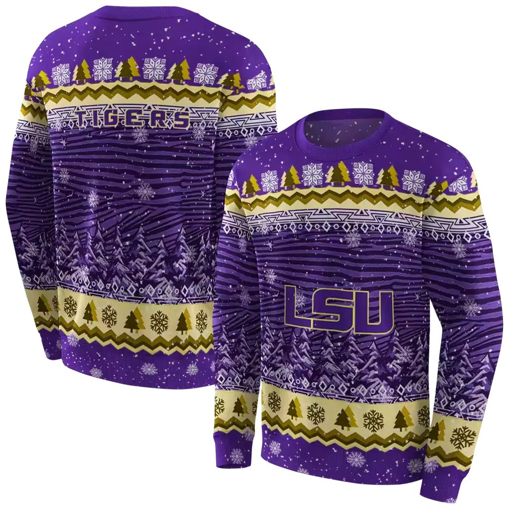 lsu tigers christmas trees purple hoodie premium grade lsu tigers christmas trees purple hoodie premium grade