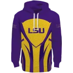 lsu tigers concentric lines purple black hoodie best selling