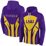 lsu tigers concentric lines purple black hoodie best selling