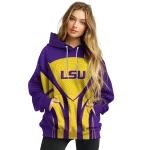 lsu tigers concentric lines purple black hoodie best selling