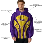 lsu tigers concentric lines purple black hoodie best selling