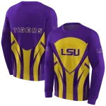 lsu tigers concentric lines purple black hoodie best selling