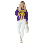 lsu tigers concentric lines purple black hoodie best selling
