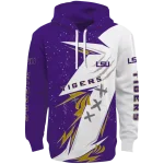 lsu tigers dynamic slash purple white hoodie best selling