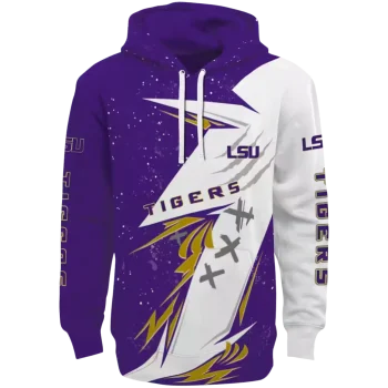 lsu tigers dynamic slash purple white hoodie best selling