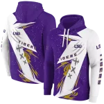 lsu tigers dynamic slash purple white hoodie best selling