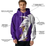 lsu tigers dynamic slash purple white hoodie best selling