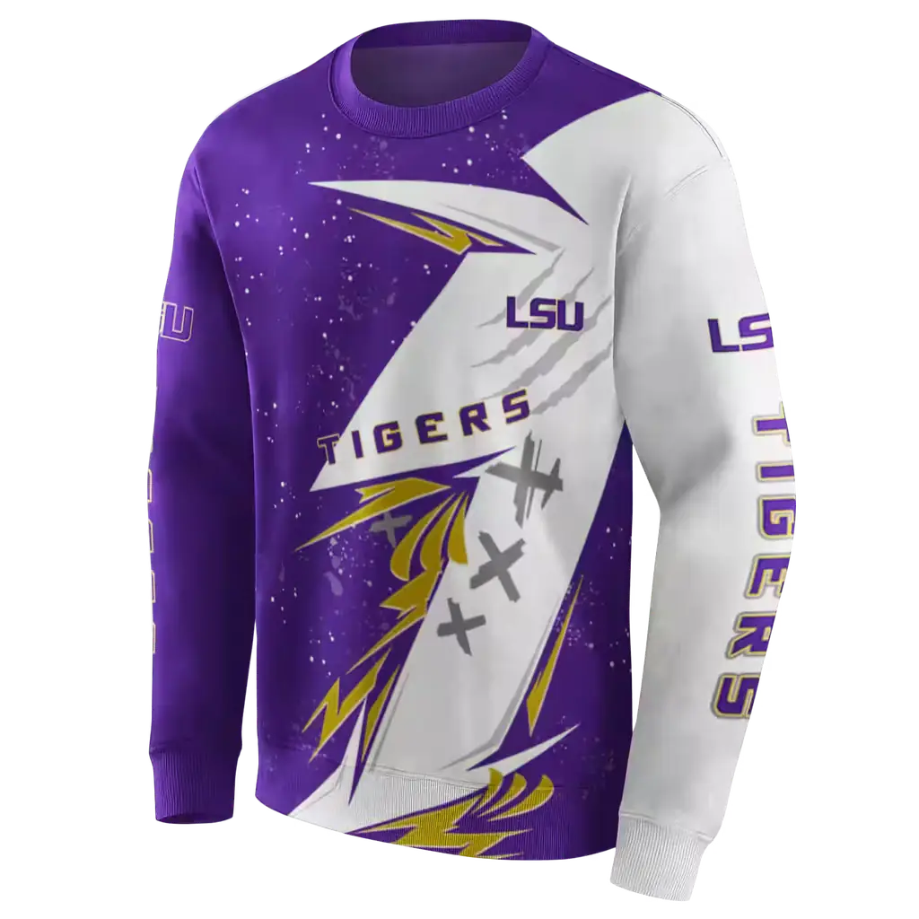 lsu tigers dynamic slash purple white hoodie new arrival lsu tigers dynamic slash purple white hoodie new arrival