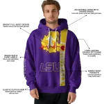 lsu tigers football heartbeat purple hoodie best selling