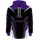 lsu tigers futuristic pattern purple black hoodie best selling