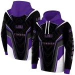 lsu tigers futuristic pattern purple black hoodie best selling